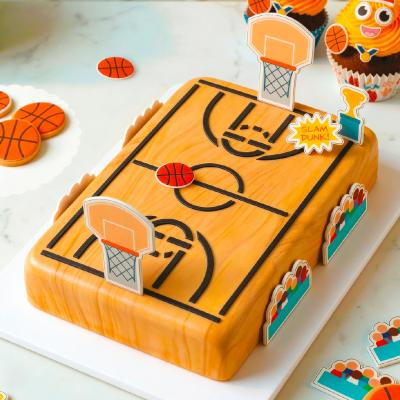 Set 12 decoraciones de az�car Topper Baloncesto