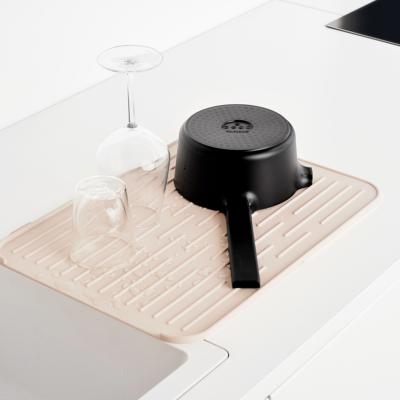 Escurreplatos silicona con salida agua soft beige