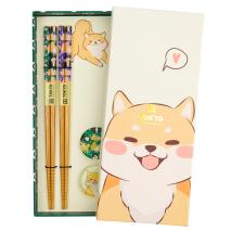 Set par palillos perro Shiba y soportes apoyo