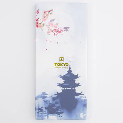 5 pares palillos japoneses Templo