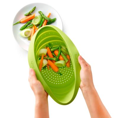 Escurridor silicona plegable 23 cm verde