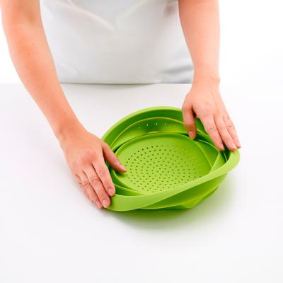 Escurridor silicona plegable 23 cm verde