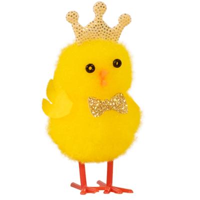 Pollito amarillo de Pascua con Corona dorada