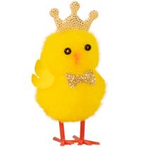 Pollet groc de Pasqua amb Corona daurada