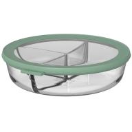 Bol cristal con tapa 3 compart 500+250+250 ml