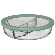 Bol cristal con tapa 3 compart 500+250+250 ml