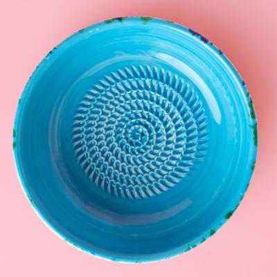 Plato rallador Coral mediano 15 cm azul