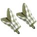 Juego 2 manoplas cocina 100% alg Vichy Verd Oliva