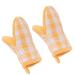 Juego 2 manoplas de cocina 100% alg Vichy amarillo