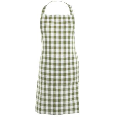 Delantal de cocina 100% algod�n Vichy verde Oliva