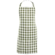 Delantal de cocina 100% algod�n Vichy verde Oliva