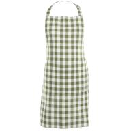 Delantal de cocina 100% algod�n Vichy verde Oliva