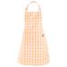 Delantal de cocina 100% algod�n Vichy amarillo