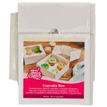 Set 3 Cajas para 4 cupcakes Blanco