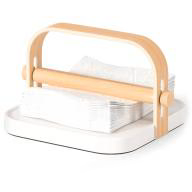 Servilletero Bellwood blanco madera