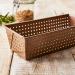 Molde rectangular pan perforado dorado 25 cm