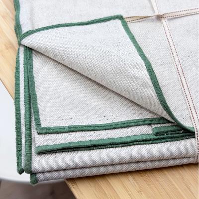 Mantel redondo resinado Sahara Bourdon verde