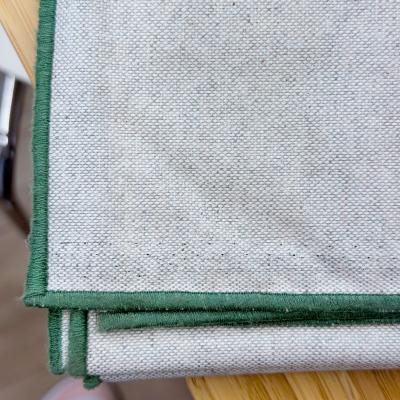 Mantel redondo resinado Sahara Bourdon verde
