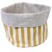 Panera grande Lino-alg 17x18 cm Squares mostaza