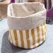 Panera grande Lino-alg 17x18 cm Squares mostaza