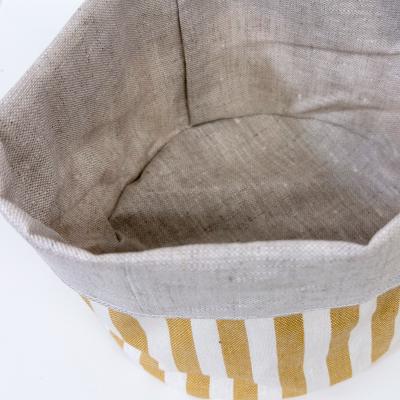 Panera grande Lino-alg 17x18 cm Squares mostaza