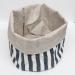 Panera grande Lino-alg 17x18 cm Squares azul