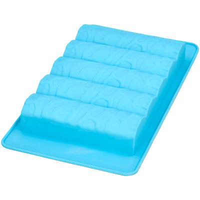 Molde 5 barritas energ�ticas choco silicona azul