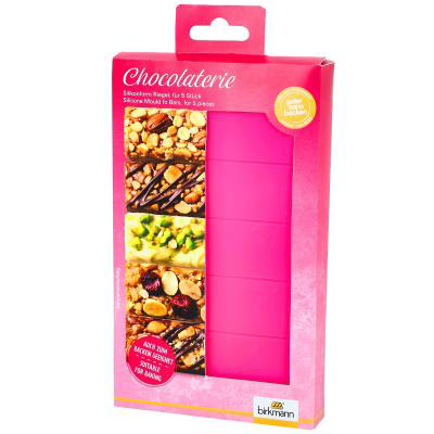 Molde 5 barritas energ�ticas choco silicona rosa