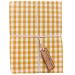 Mantel resinado redondo Square mostaza 138 cm