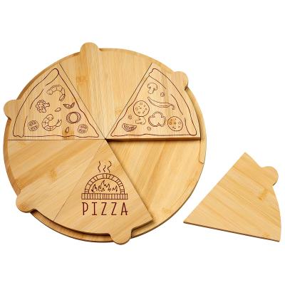 Plato pizza con 6 servidores bamb� 36 cm
