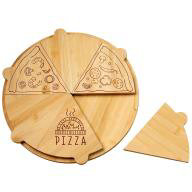 Plato pizza con 6 servidores bamb� 36 cm