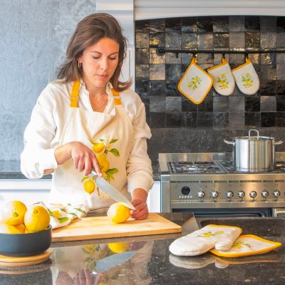 Delantal de cocina 100% algod�n Viva lemon