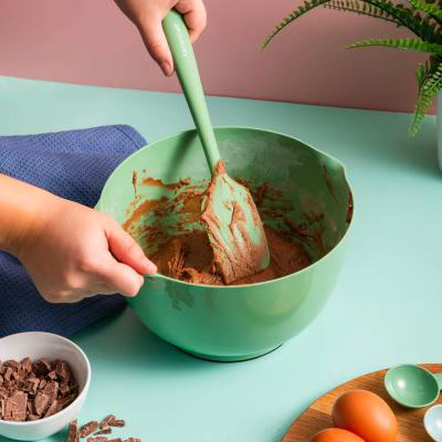 Esp�tula cocinar silicona 27 cm green