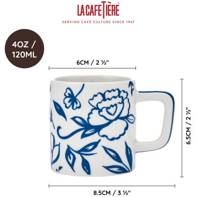 Taza espresso 120 ml Floral white