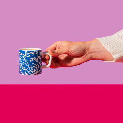 Taza espresso 120 ml Floral blue