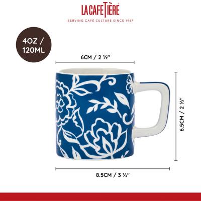 Taza espresso 120 ml Floral blue
