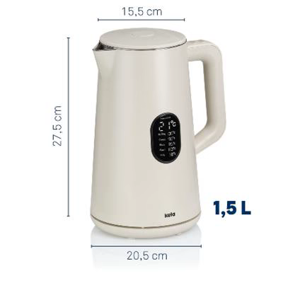 Hervidor acero con selector 5 temperaturas