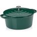 Cazuela hierro fundido esmaltada con tapa verde