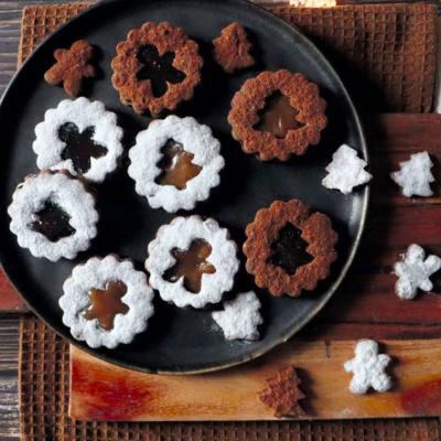 Set 4 cortadores galletas Linzer Navidad
