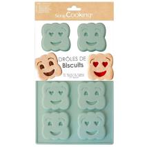 Molde silicona Biscuit Kawai Cookie 8 cav.