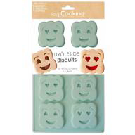 Molde silicona Biscuit Kawai Cookie 8 cav.