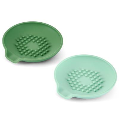 Reposa cucharas silicona verde