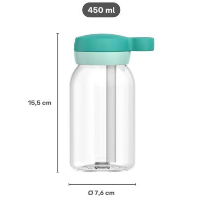 Botella con pajita 450 ml