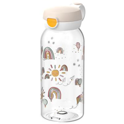 Botella Flip tapa abatible 600 ml Sun & Rainbow