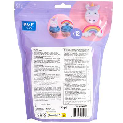 Set 12 decoraciones Nubes Unicornio