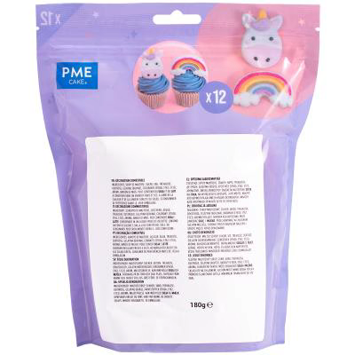 Set 12 decoraciones Nubes Unicornio