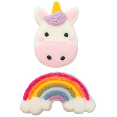 Set 12 decoraciones Nubes Unicornio