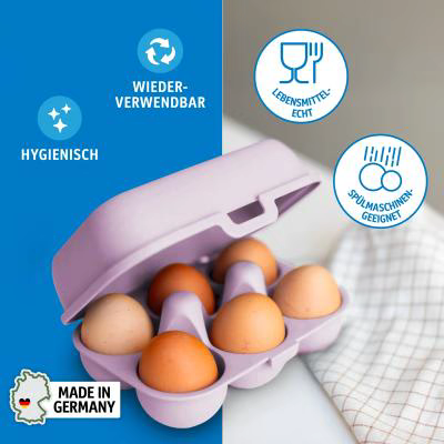 Huevera x6 Koziol Eggs to Go Bloomies Daisy
