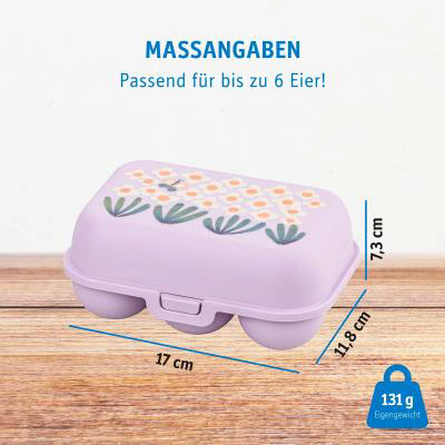 Huevera x6 Koziol Eggs to Go Bloomies Daisy
