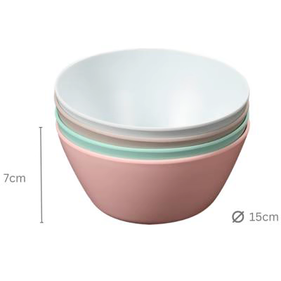 Set 4 boles PET colors 15 cm